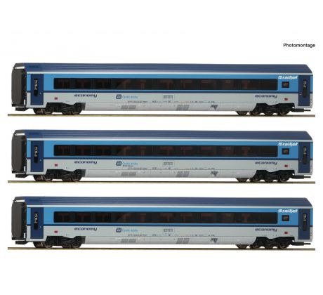 74140 - 3-dílný set rychlíkových vozů Railjet ČD, DCC