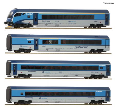 74143 - 4-dílný set rychlíkových vozů Railjet ČD, DCC