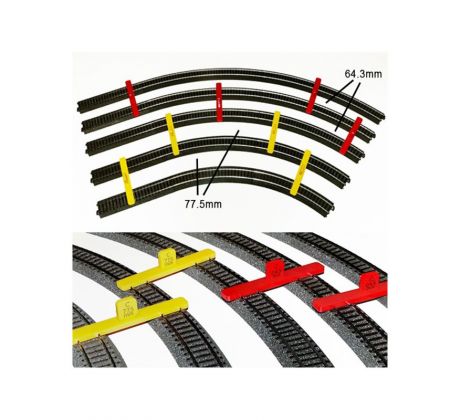 PPT-HO-MC - Fixační držák pro paralelní dvojkolejku s pevnou roztečí kolejí 77,5 mm a 64,3 mm