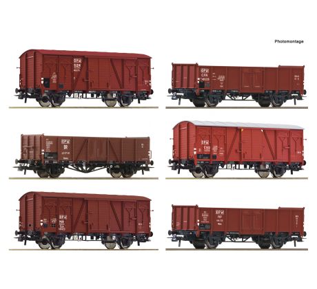 6600098 - Šestidílný set souprava vozů z různých železničních správ "60 let OPW"
