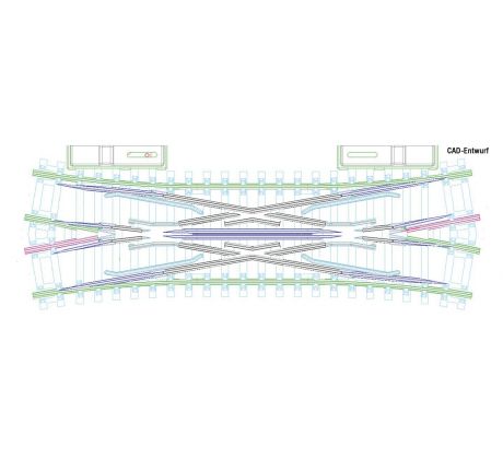 4080800 - Dvojitá křižovatková výhybka DKW20