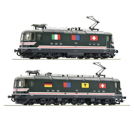 71415 - Set elektrických lokomotiv dvojité trakce Re 10/10 SBB-CFF, DCC, zvuk