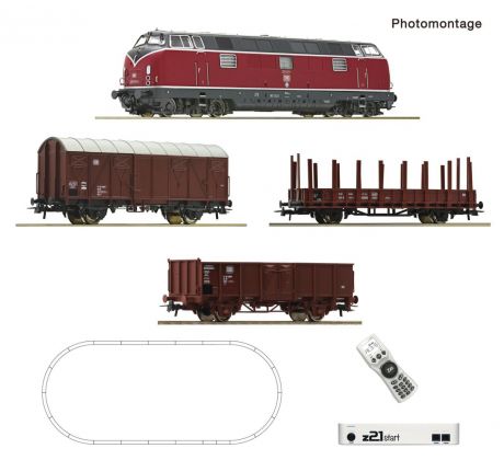 5110008 - z21 start digitální souprava: Dieselová lokomotiva BR 221 s nákladním vlakem DB