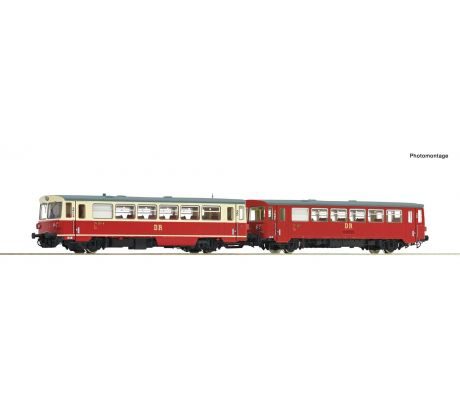 7710013 - Motorový vůz řady 174 001 s přípojným vozem DR, DCC, zvuk